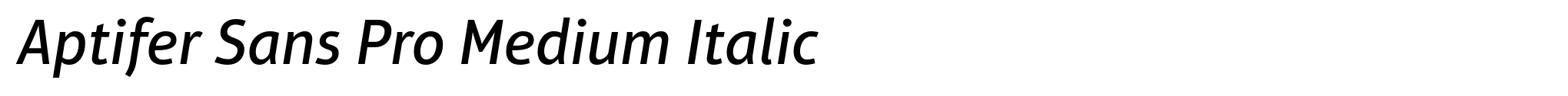 Aptifer Sans Pro Medium Italic image